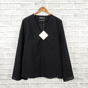 HENSELY Women'ssize 8 Peasant Top in Black long sleeve NWT